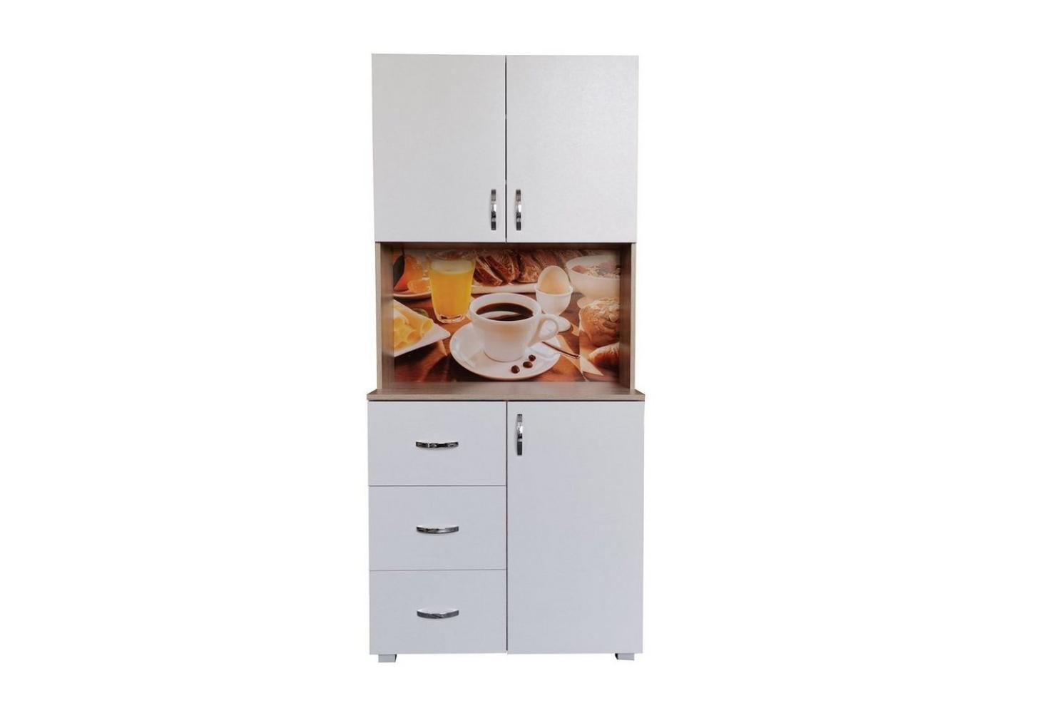 HTI-Living Hochschrank Küchenbuffet 3 Schubladen Blanca Bistro (Stück, 1-St, 1x Schrank Blanca, ohne Dekoration) Küchenschrank Hochschrank Bild 1