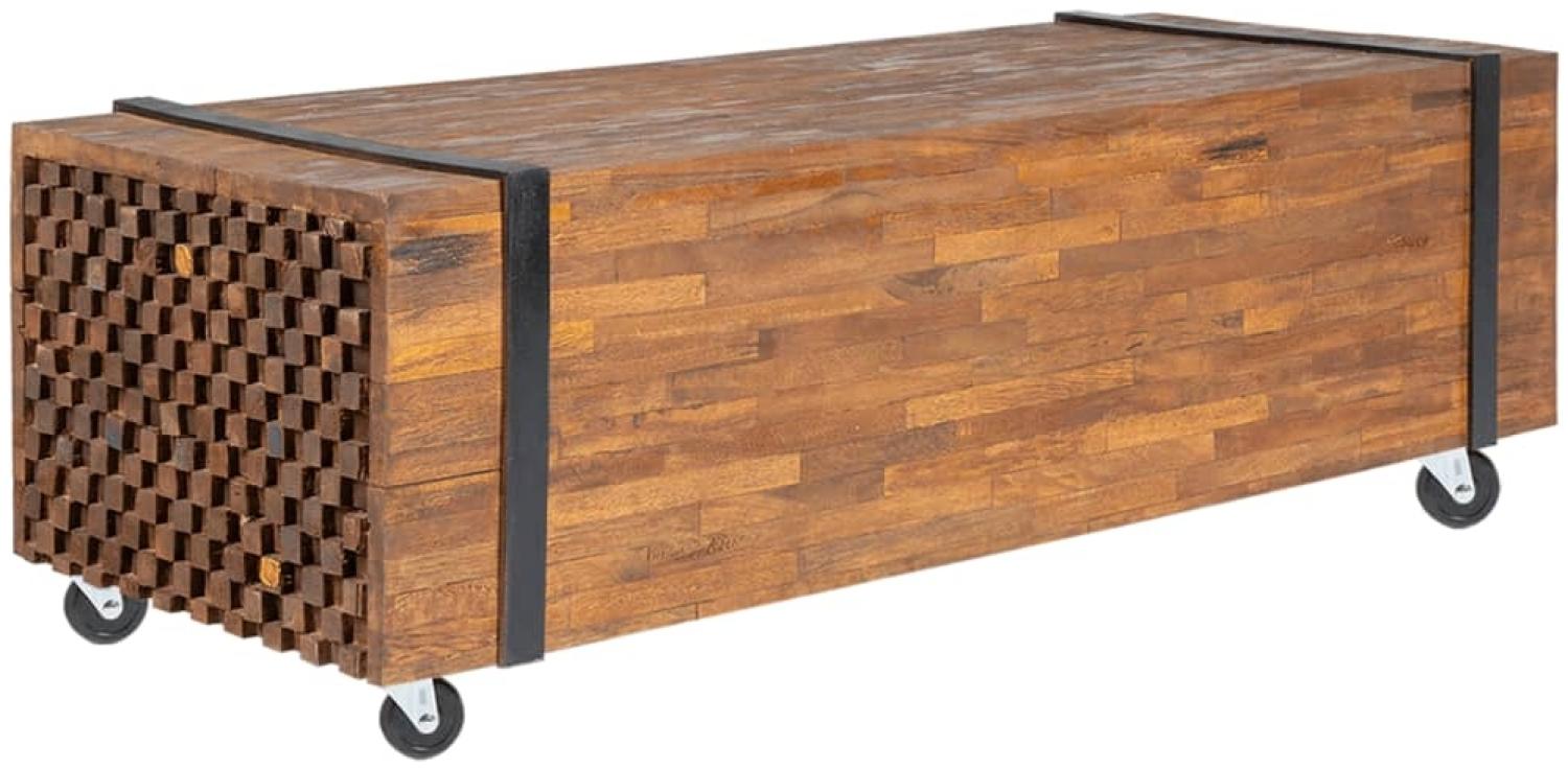 vidaXL Couchtisch 110x45x38 cm Teak Massivholz 326172 Bild 1