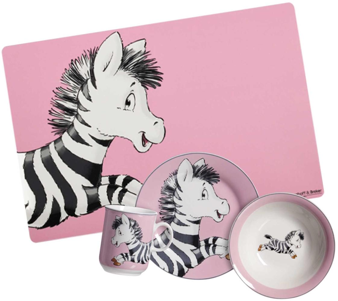 Ritzenhoff & Breker HAPPY ZOO Kindergeschirr + Tischmatte Zebra Bild 1