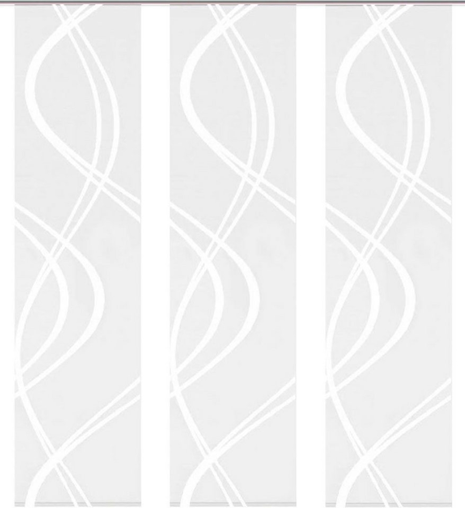 HOME WOHNIDEEN Schiebegardine TIBERIO 3er SET, Paneelwagen (3 St), transparent, Schiebegardine 3er SET TIBERIO Bild 1