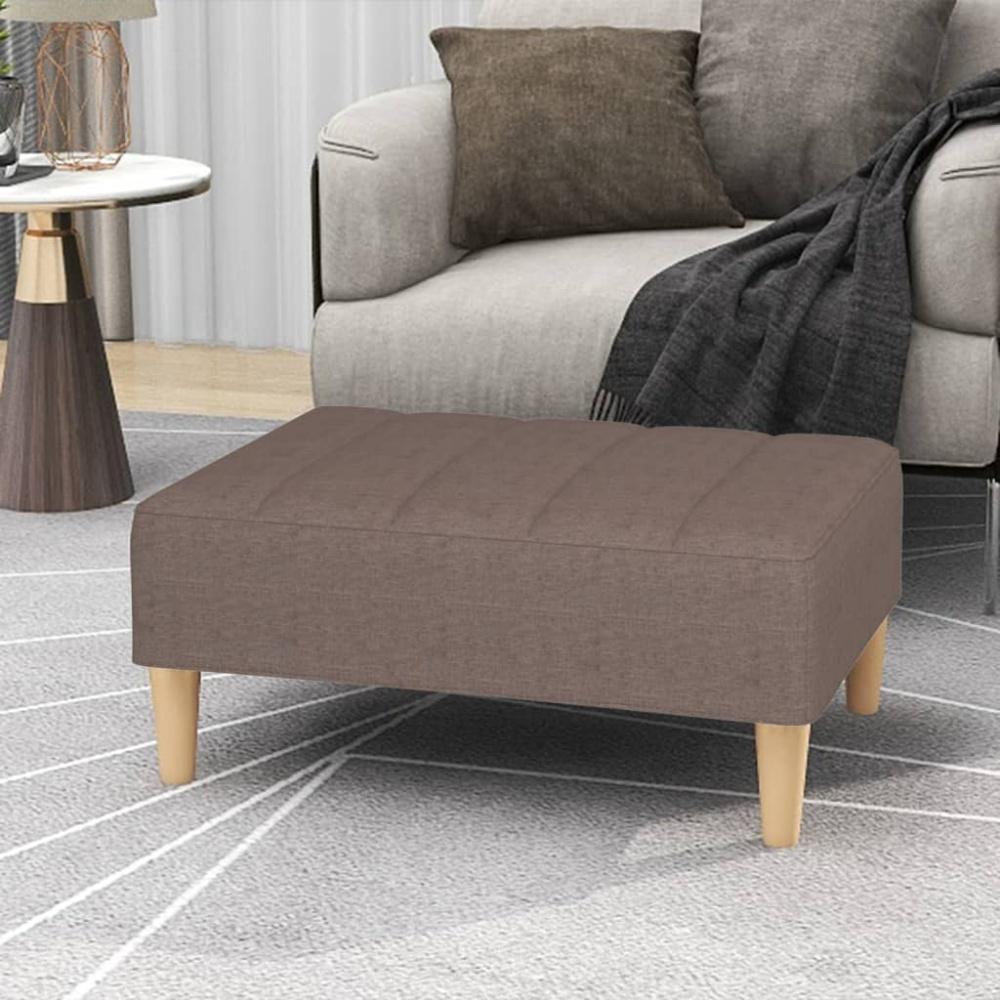 vidaXL Fußhocker Taupe 78 x 56 x 32 cm Stoff Bild 1