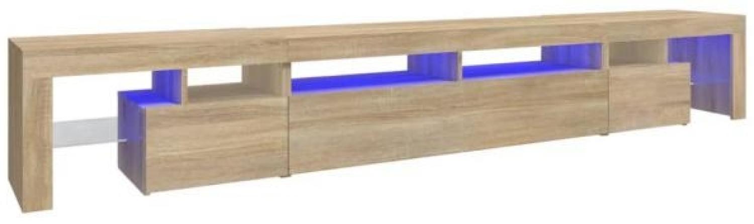 TV-Schrank mit LED-Leuchten Sonoma-Eiche 260x36,5x40 cm Bild 1