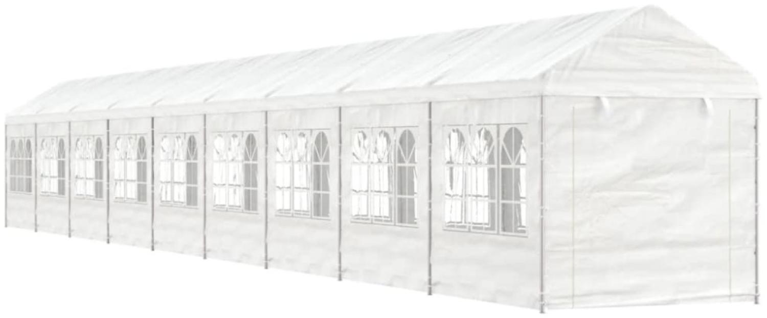 vidaXL Pavillon mit Dach Weiß 20,07x2,28x2,69 m Polyethylen 3155485 Bild 1