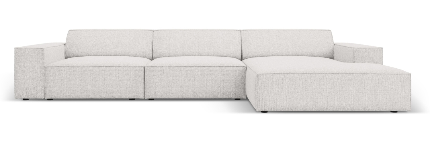 Micadoni Ecksofa Jodie 4-Sitzer Rechts Chenille Haga Hellgrau Bild 1