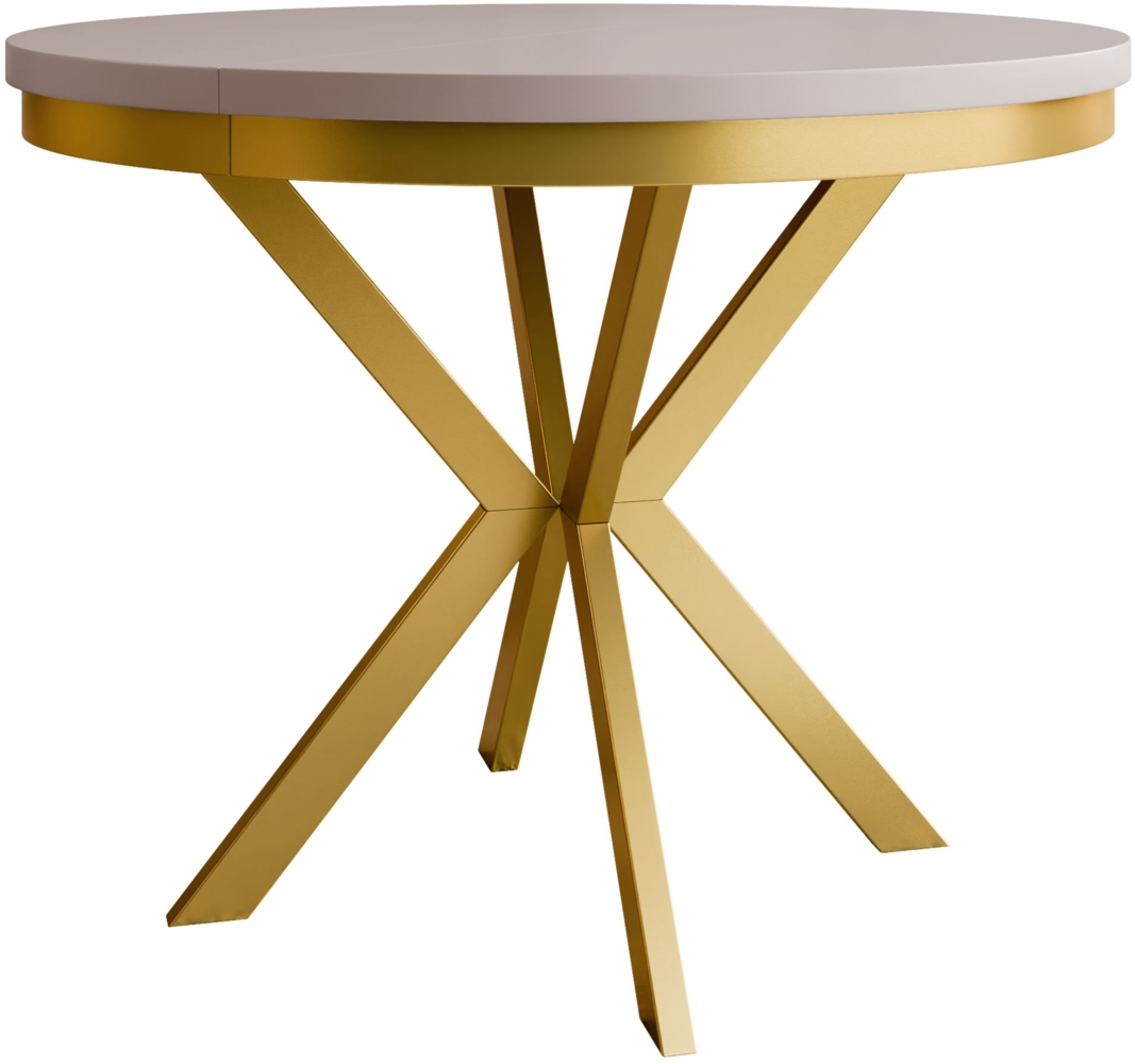 Esstisch Ewagio Gold 120 (Farbe: Gold / Cashmere) Bild 1