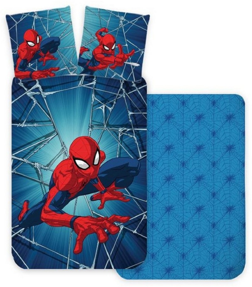 Spiderman Babybettwäsche Spiderman Baby- / Kleinkinder Bettwäsche in Blau, "Spinnennetz" Bild 1