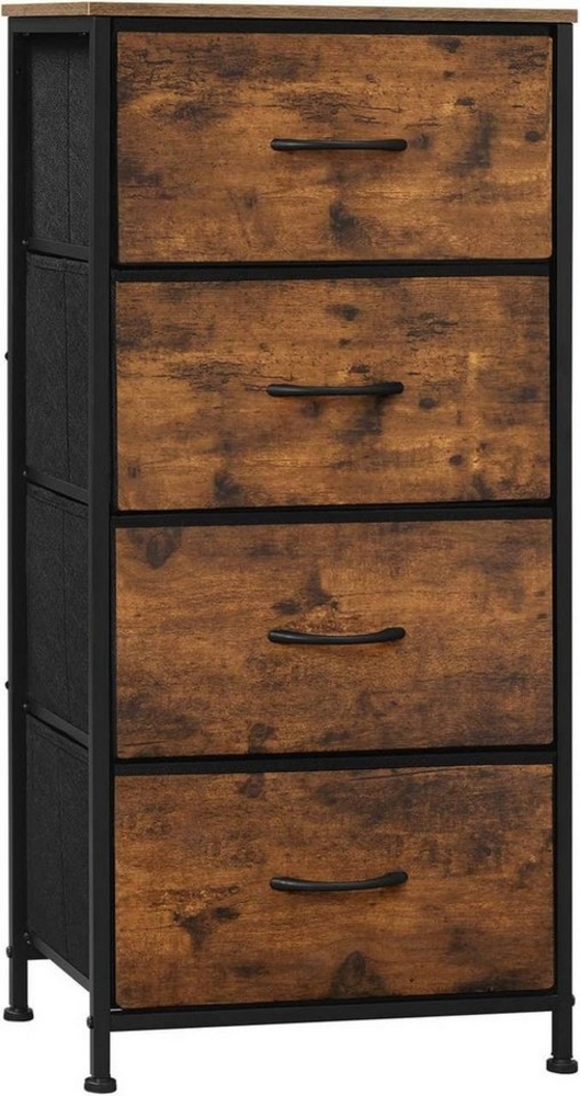 Woltu Kommode (1 St), schmal, mit 4 Schubladen aus Stoff, Sideboard Bild 1