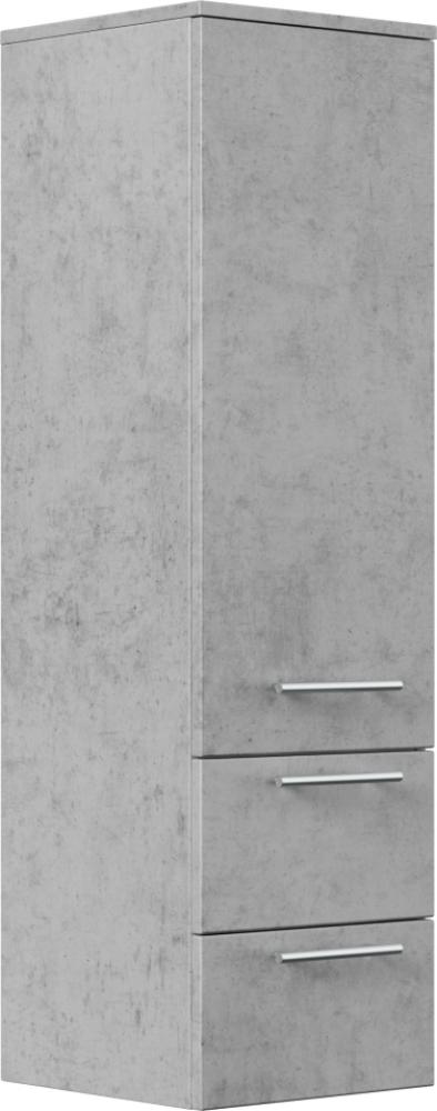 Hochschrank 120 cm in Beton mit Glaseinlagen : Beton Bild 1