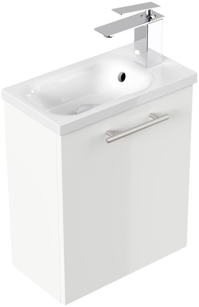 Gäste WC Badmöbel Pico Slimline 40cm SoftClose weiß hochglanz : Weiss hochglanz Bild 1