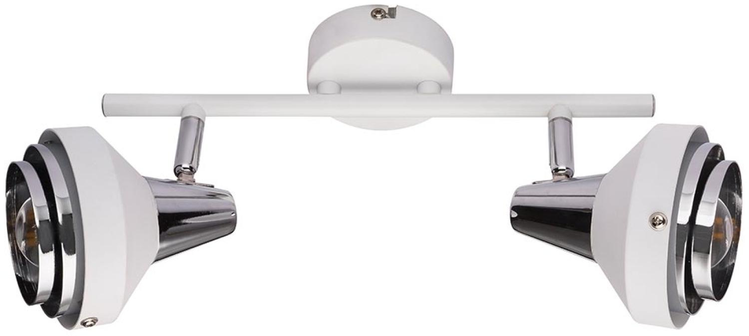 LED Deckenleuchte, Chrom, weiß, Spots verstellbar, L 30 cm, RORGE Bild 1