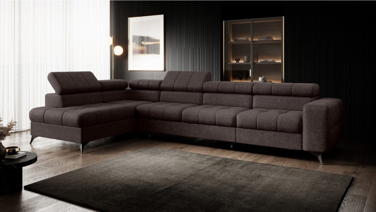 NEXT COLLECTION Ecksofa Pudding Maxi, Elegante starke Steppung, mit Bettkasten, verstellbaren Kopfstützen, mit Schalffunktion Bild 1