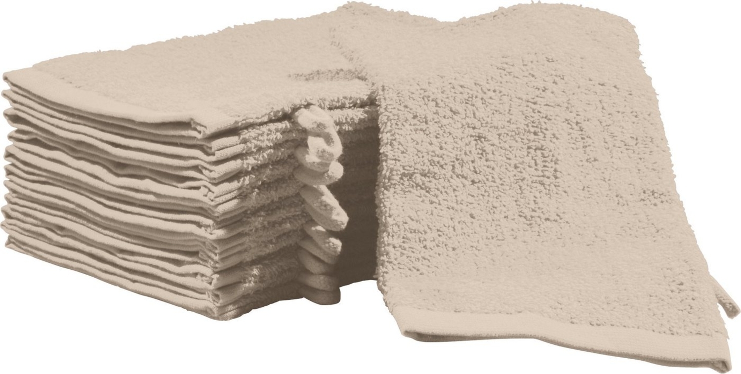 REDBEST Waschhandschuh Waschhandschuh "Oceanside" 12er-Pack, 1BA000_Leichtfrottier, Leichtfrottier Uni Bild 1