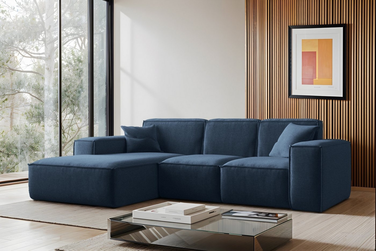 Kaiser Möbel Ecksofa Eckcouch L form, Wohnzimmer Couch SIENA stoff Poso, Salvador und Maloy, Bequem, originelles Design, praktisch, viele Farben Bild 1