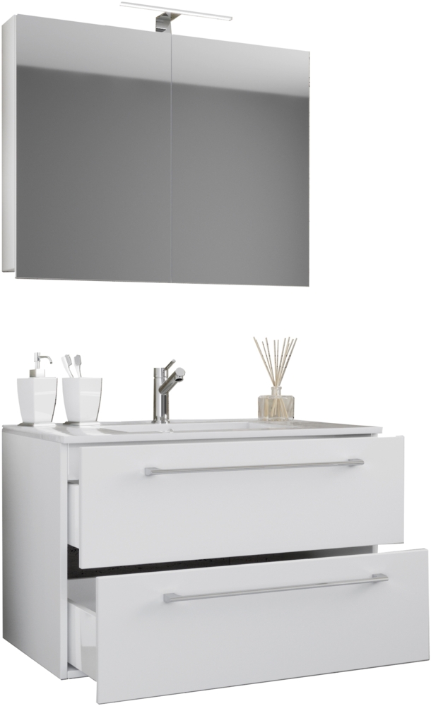 VCM Badmöbel Waschtisch Badinos 914145 Weiß H. 111 x B. 60 x T. 46 cm Bild 1