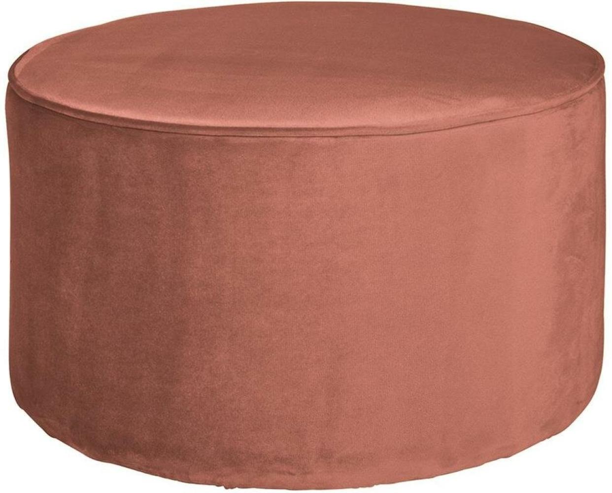 Hocker Sara Samt, Ø 60cm Rosa Bild 1