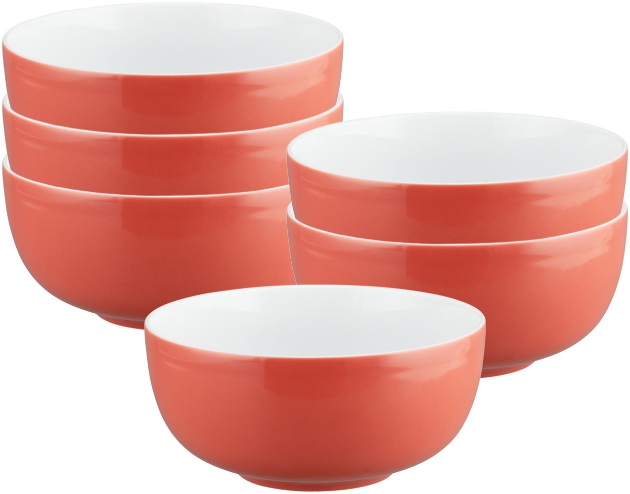 Seltmann Weiden Liberty Pure Colors Müslischale ø 15 cm 6er Set - Flamingo Red Bild 1