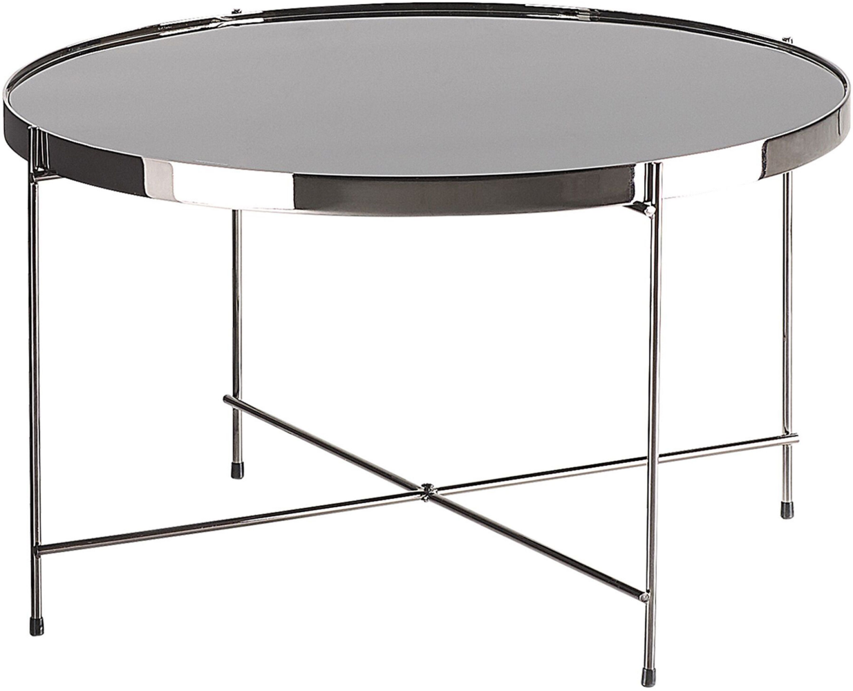 Couchtisch Glas schwarz / silber ⌀ 63 cm LUCEA Bild 1