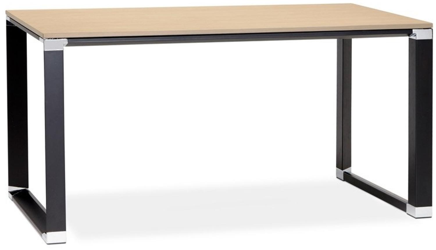 Kokoon Design Schreibtisch Warner Holz Natur / Schwarz 140 x 75 x 70 cm Bild 1