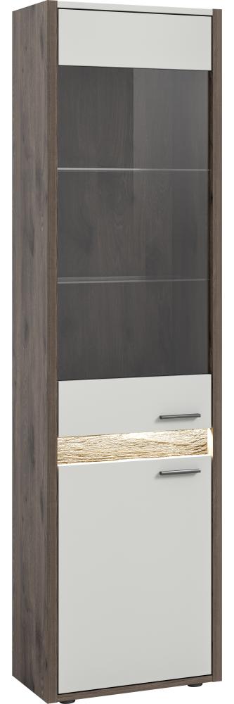 Vitrine Falcona - Nox Oak / Hellgrau Bild 1