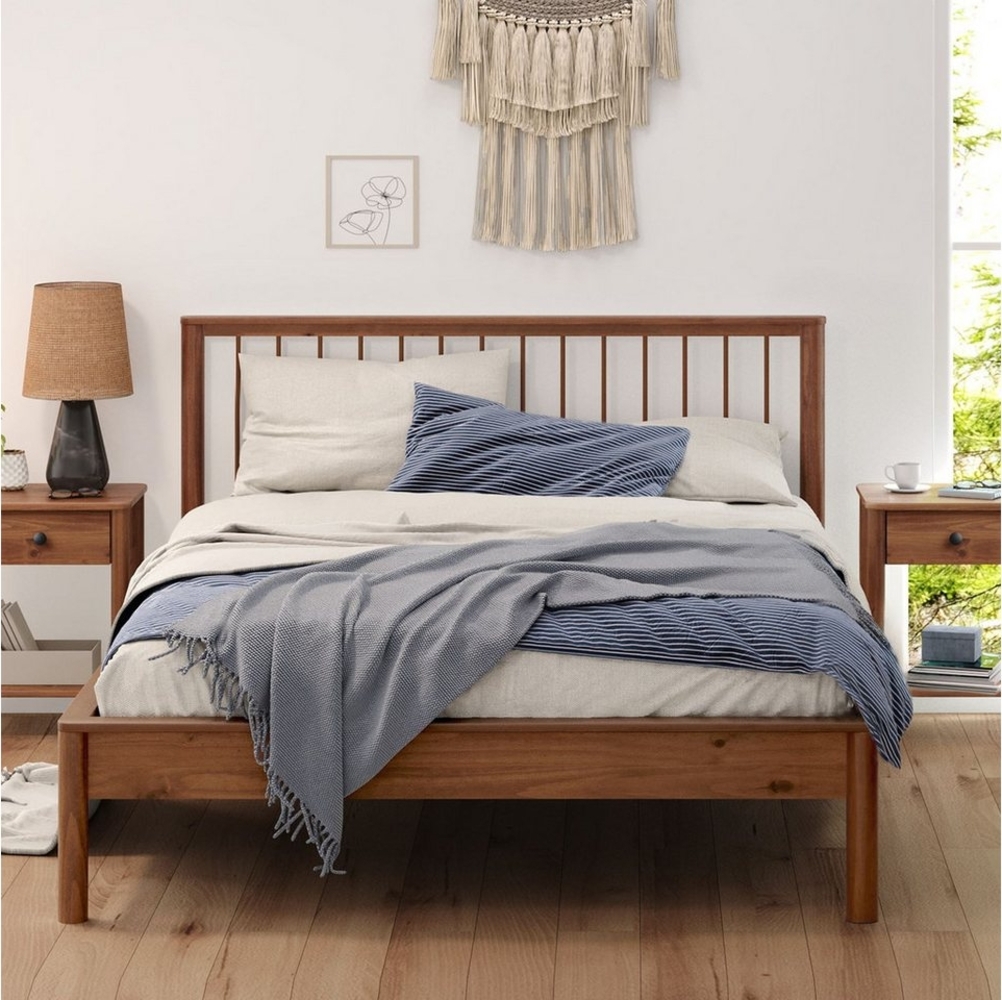 IDIMEX Massivholzbett APOANA, 140x200 Bett mit Lattenrost, modernes Holzbett mit Kopfteil aus Kiefer Bild 1