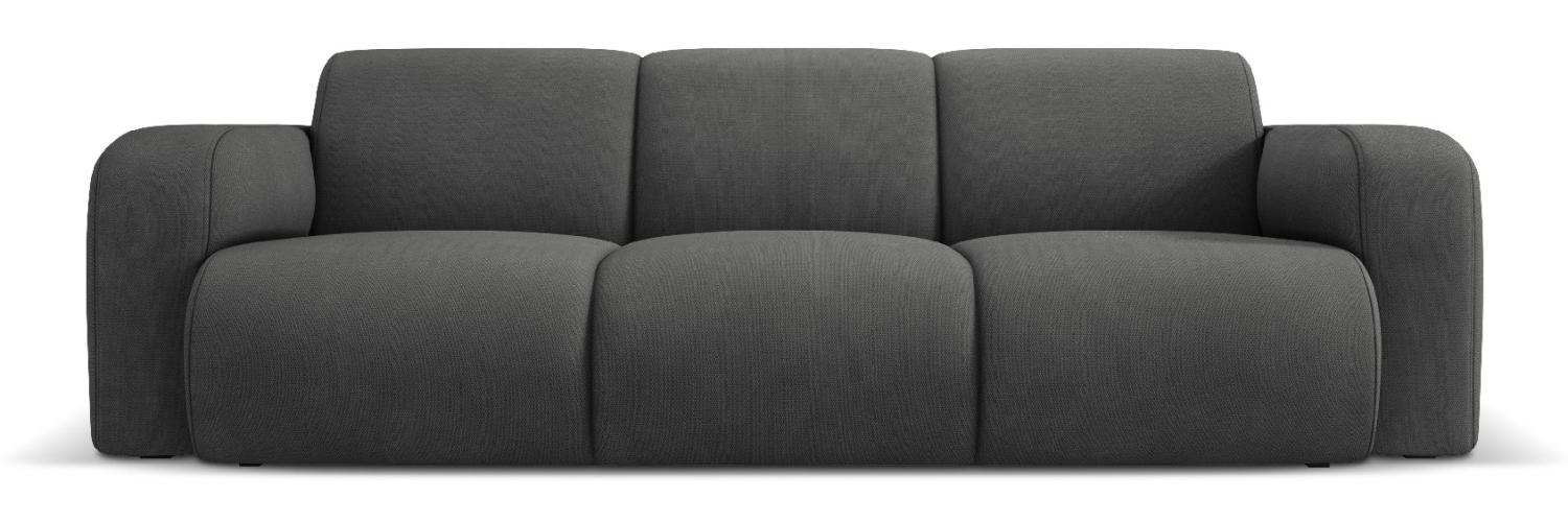 Micadoni Boucle Sofa Molino 3-Sitzer Strukturierter Stoff Dunkelgrau Bild 1