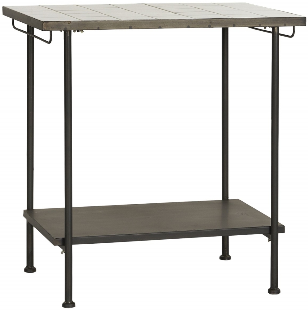 Fliesentisch Tisch Beistelltisch Arbeitstisch Metall Fliesen Ib Laursen 31075-25 Bild 1