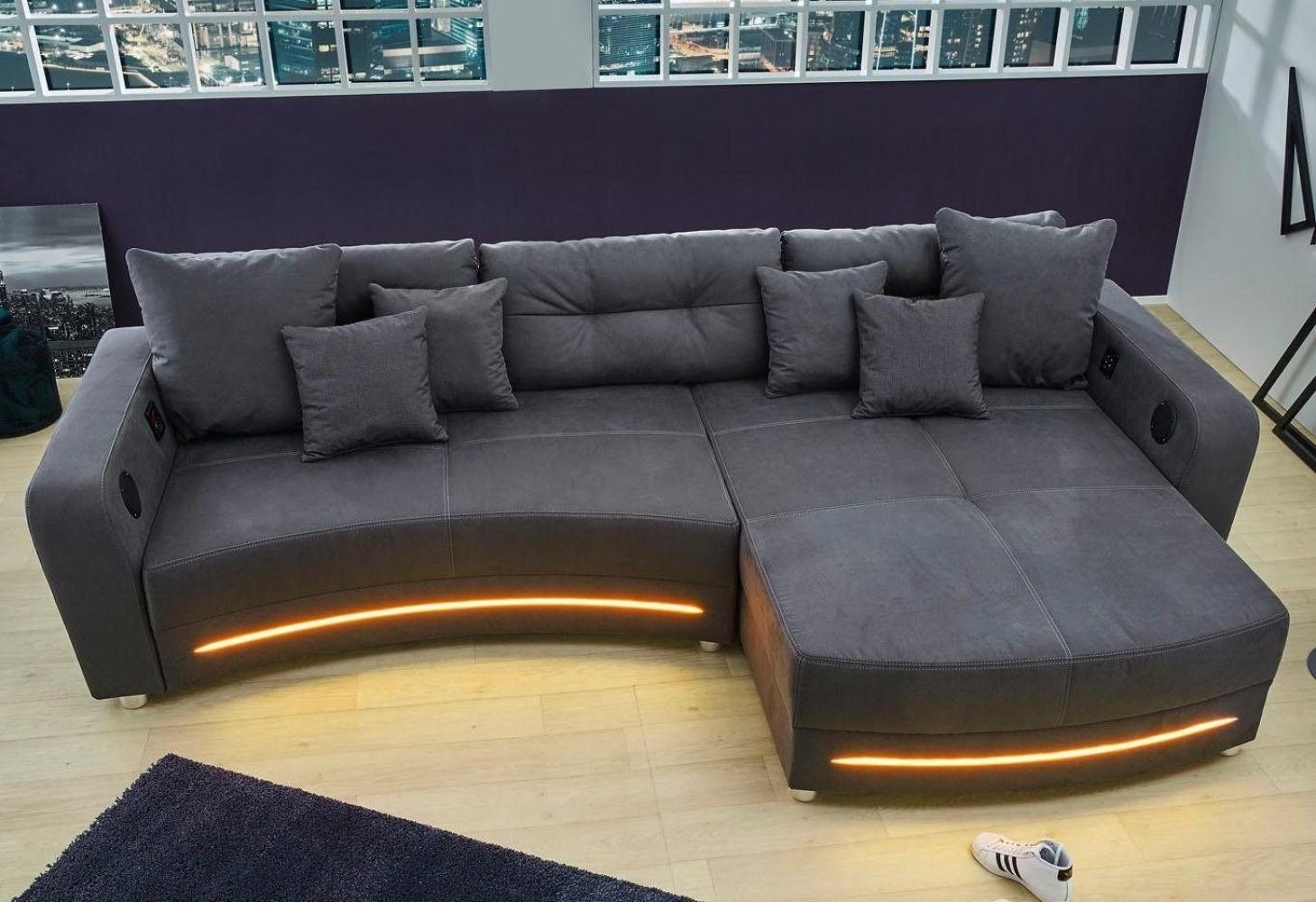 Jockenhöfer Gruppe Ecksofa Laredo L-Form, inklusive RGB-LED-Beleuchtung und Bluetooth-Soundsystem Bild 1