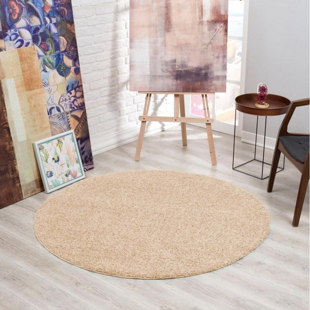 Sanat Hochflor-Teppich LOCA, rund, Höhe: 30 mm, Wohnzimmer, Langflor, Shaggy, Schlafzimmer Bild 1