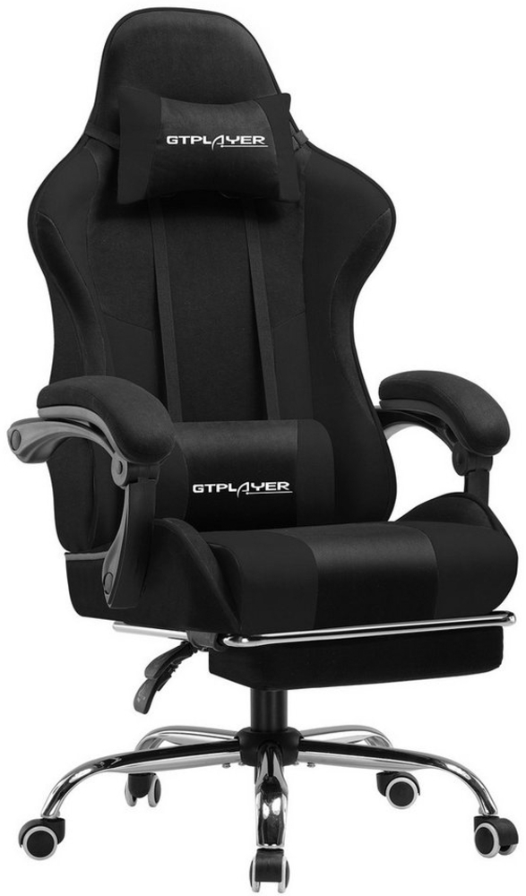 GTPLAYER Gaming-Stuhl Bürostuhl Gaming Stuhl Massage Ergonomischer Gamer Stuhl, mit Massage-Lendenkissen Fußstütze, Kopfstütze Bild 1