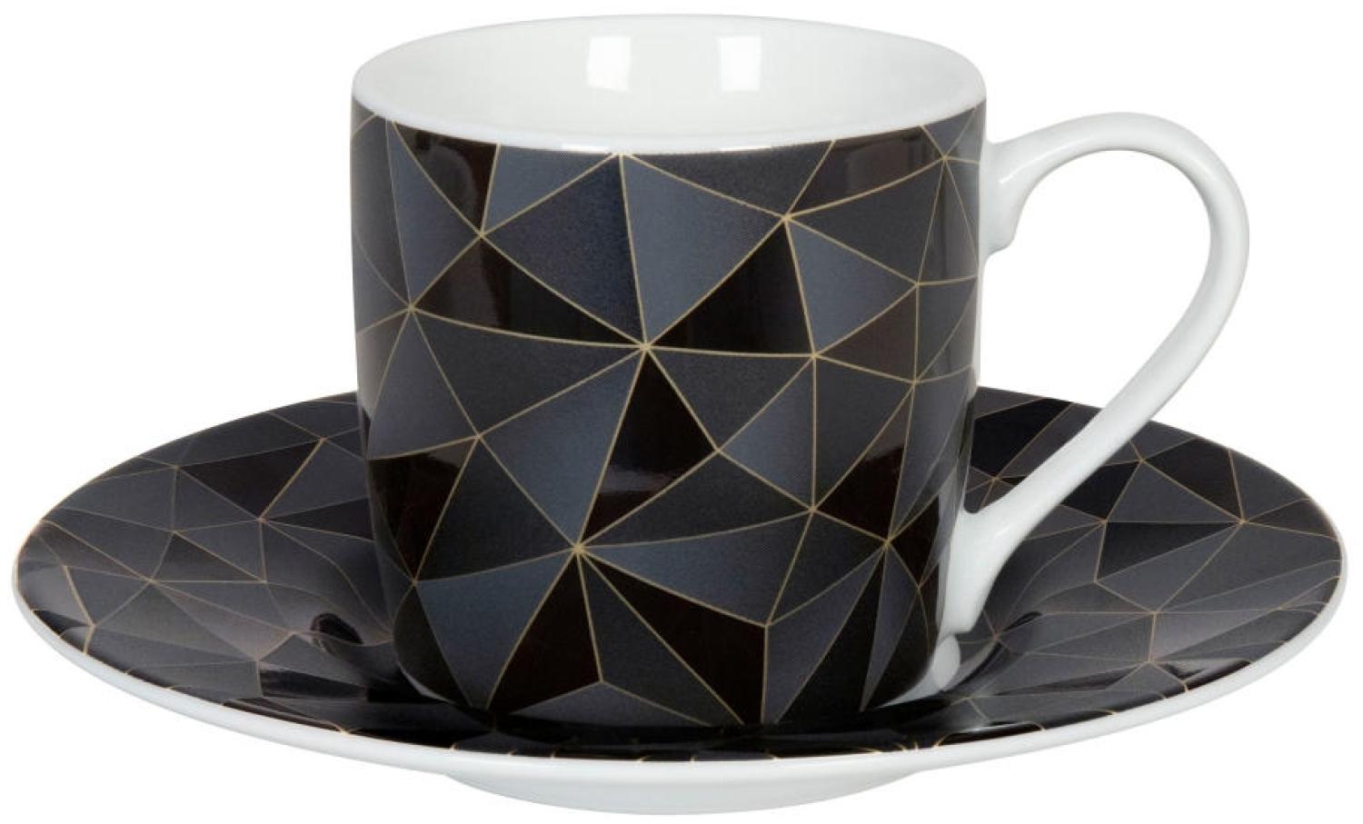 Könitz Espressotasse mit Untertasse Shades of black, Kaffeetasse, Espressobecher, Porzellan, 85 ml, 11 5 053 2631 Bild 1