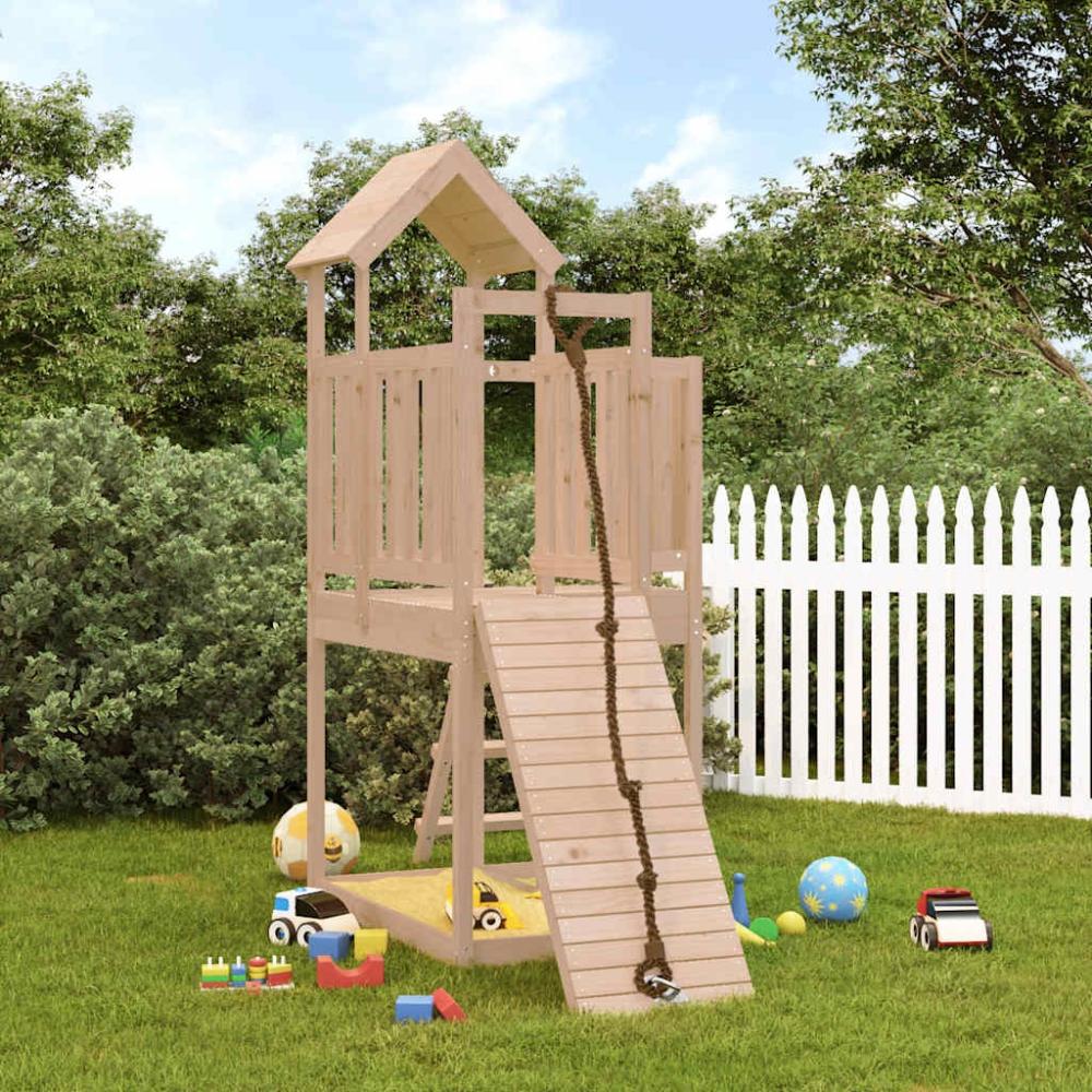 vidaXL Spielturm mit Kletterwand Massivholz Kiefer 3155831 Bild 1