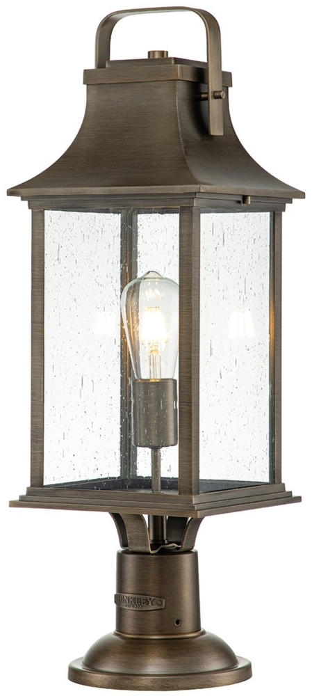 Elstead Grant Sockellaterne bronze poliert Glas 65cm Bild 1