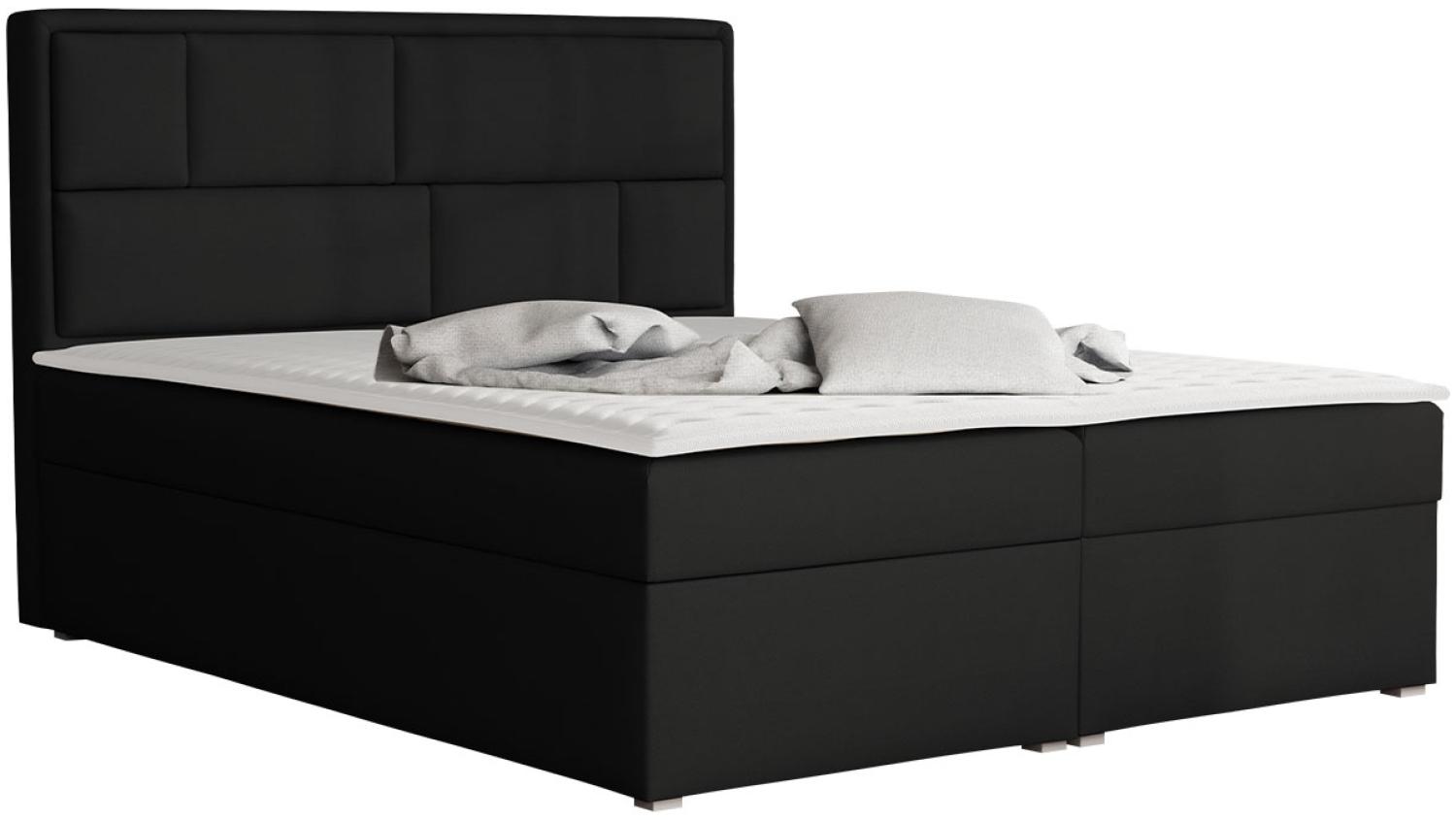 Boxspringbett Deco Box, Schwarz, 140x200 cm Bild 1