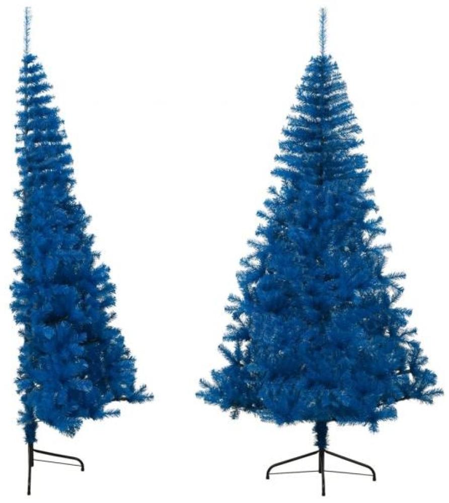 vidaXL Künstlicher Halb-Weihnachtsbaum mit Ständer Blau 210 cm PVC 344683 Bild 1