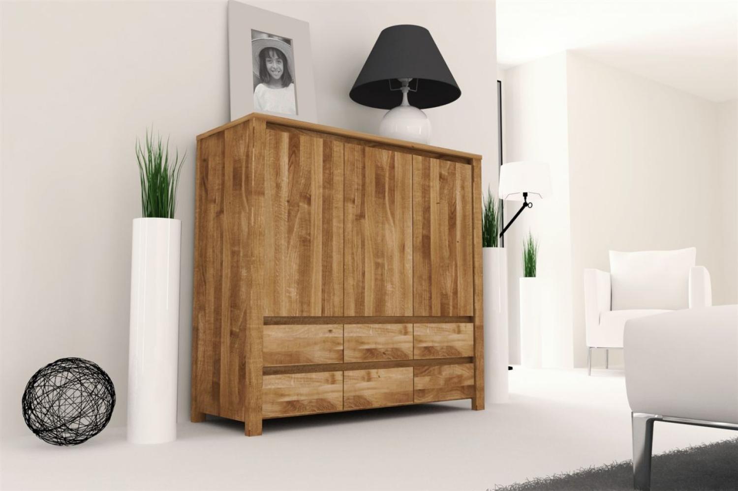 Highboard Kommode 'MAISON' Buche massiv 115x112x45 cm Bild 1