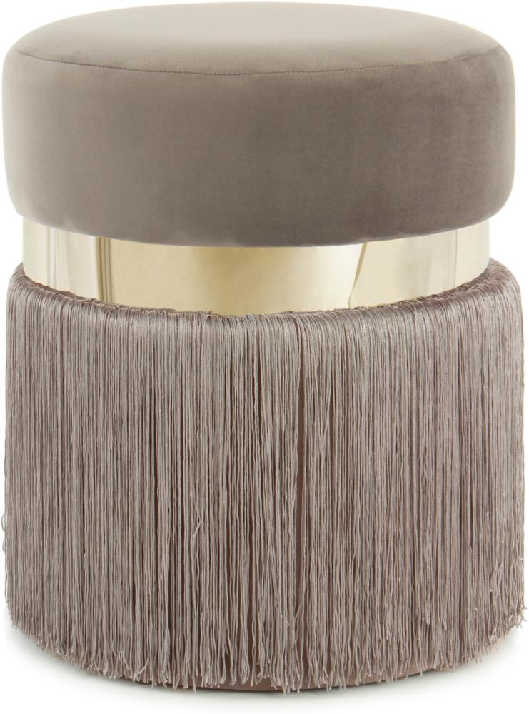 Hocker Rebecca 925 Taupe / Gold Bild 1