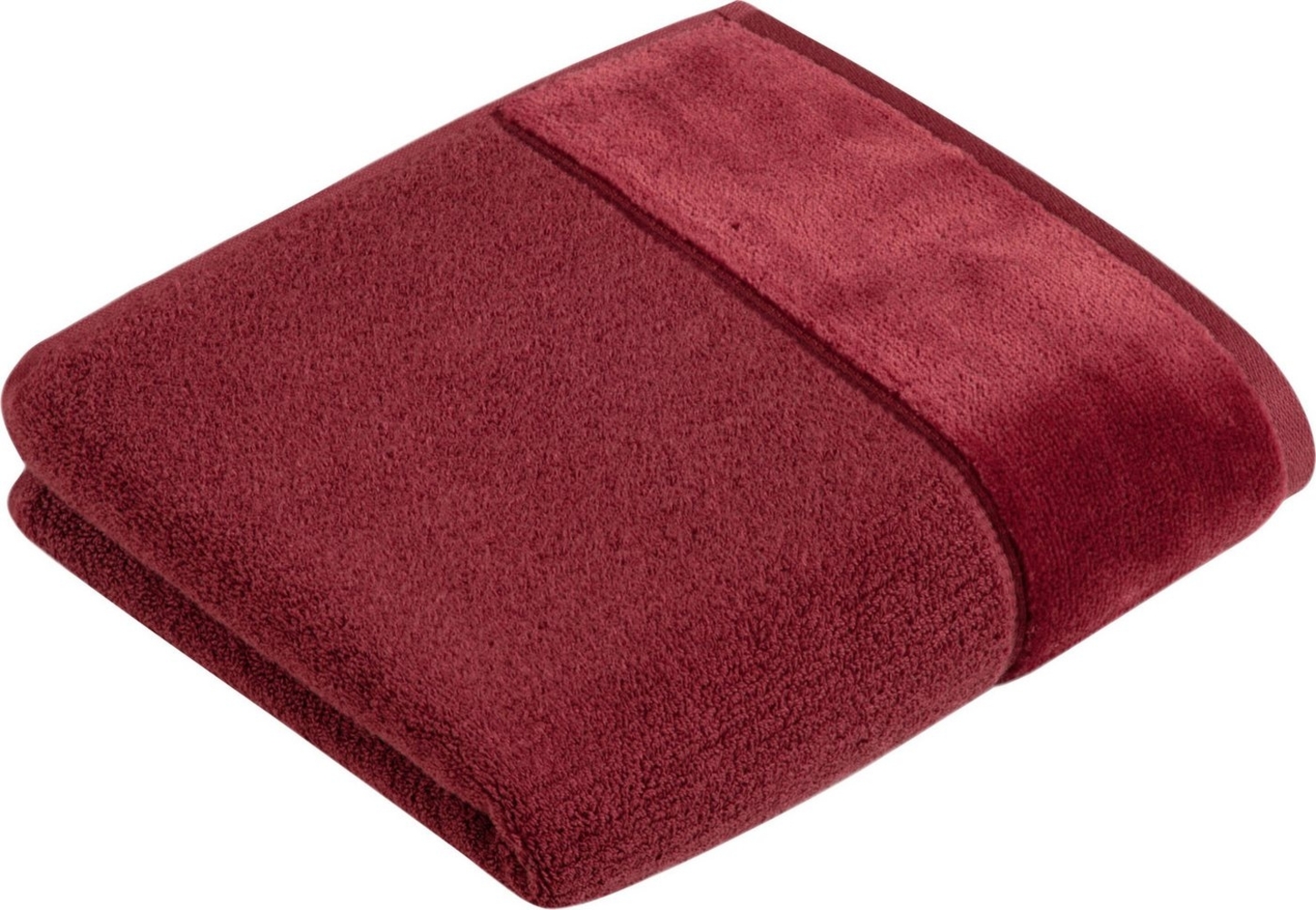 Vossen Handtuch Pure, Webfrottier (2-St), Baumwolle & VEGAN, mit eleganter Veloursbordüre Bild 1