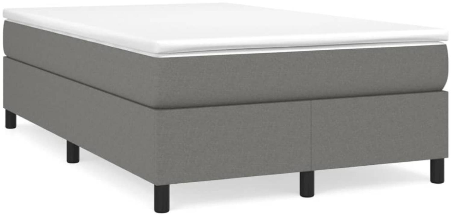 vidaXL Boxspringbett mit Matratze Dunkelgrau 120x190 cm Stoff 3269684 Bild 1