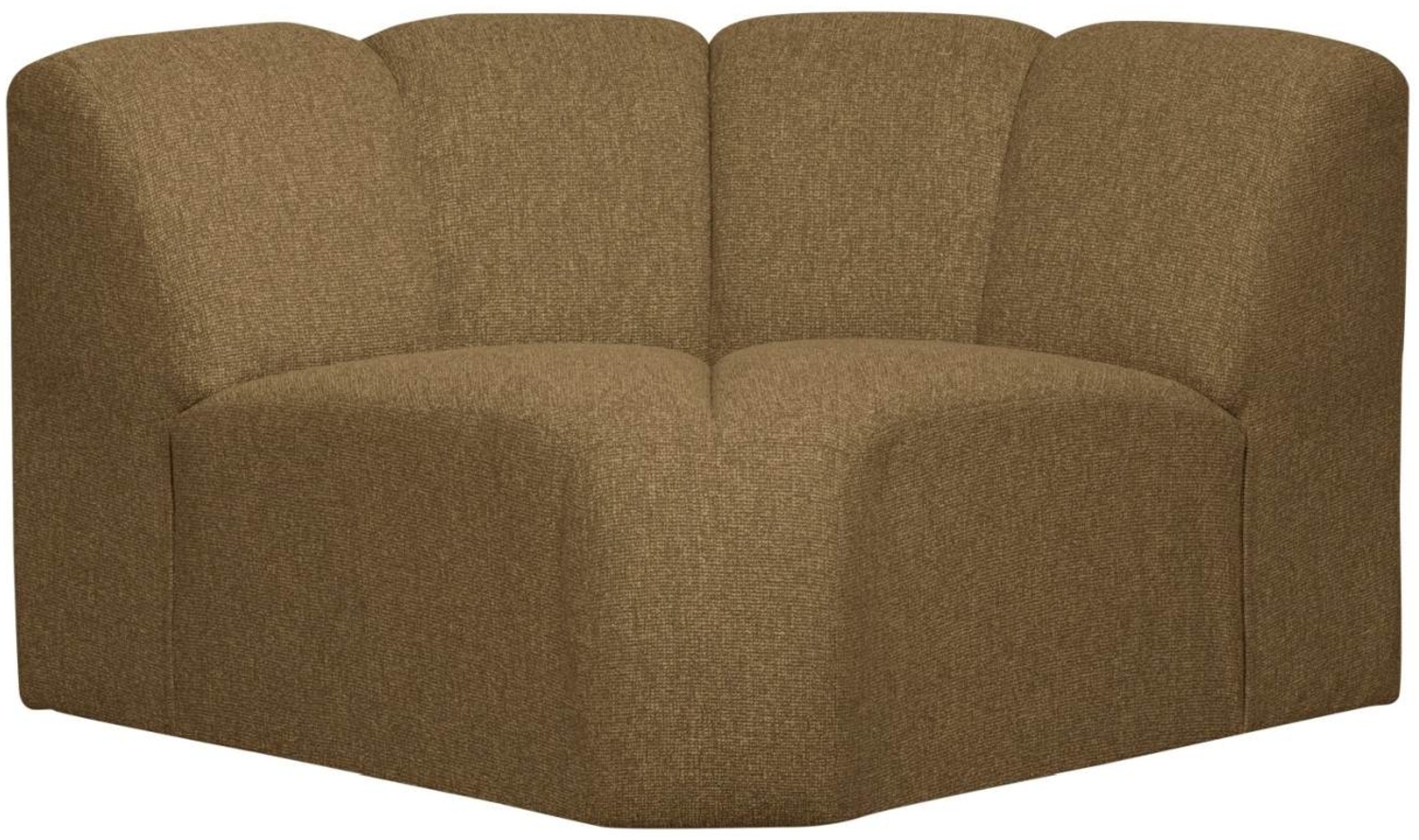 Modulsofa Mojo Boucle Eck-Element, Gelb/Braun Bild 1