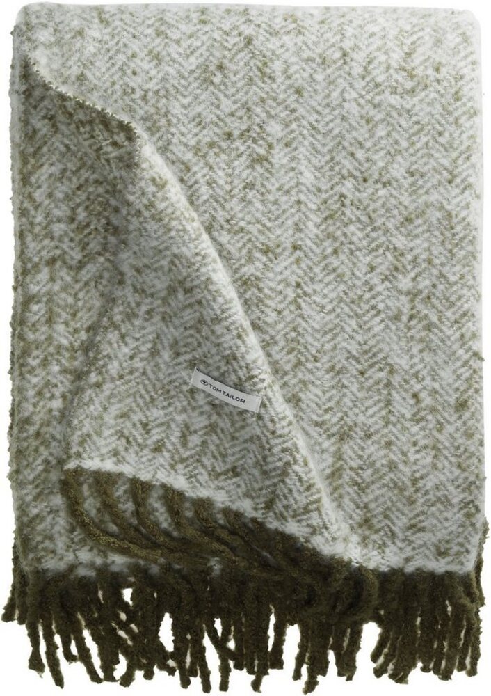 Plaid Wooly Herringbone, TOM TAILOR HOME, mit Fischgratmuster, Kuscheldecke Bild 1