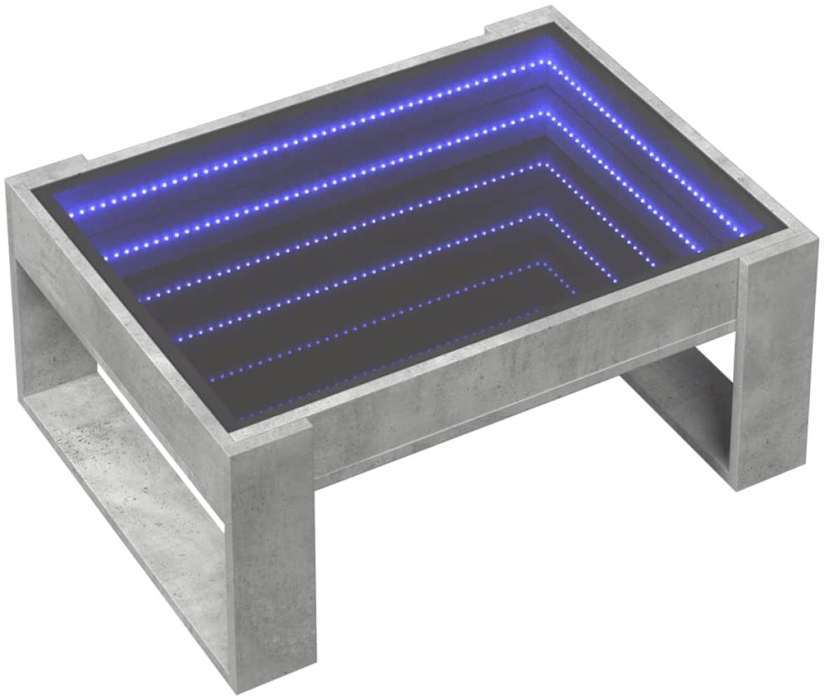 vidaXL Couchtisch mit Infinity-LED Betongrau 70x53x30 cm 847633 Bild 1