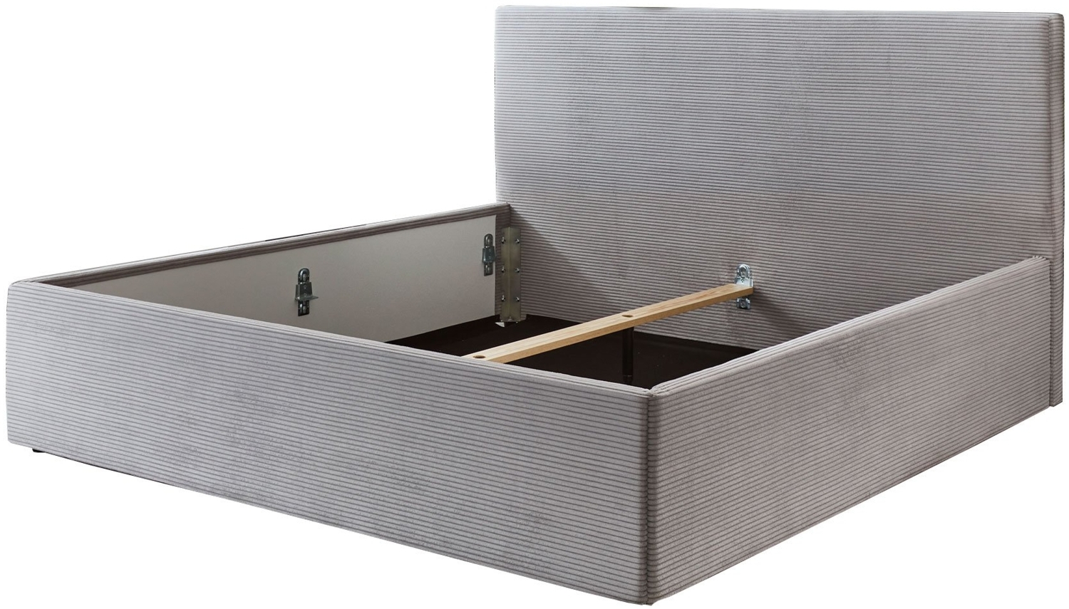 Polsterbett Casper / Calgary PB120, Stoff, Silber, 180 x 110 x 213 cm Bild 1