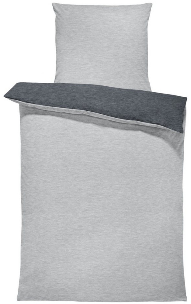 One Home Bettwäsche Wende Melange, Flanell, 2 teilig, meliert, Baumwolle kuschelig warm weich Biber Winter Bild 1
