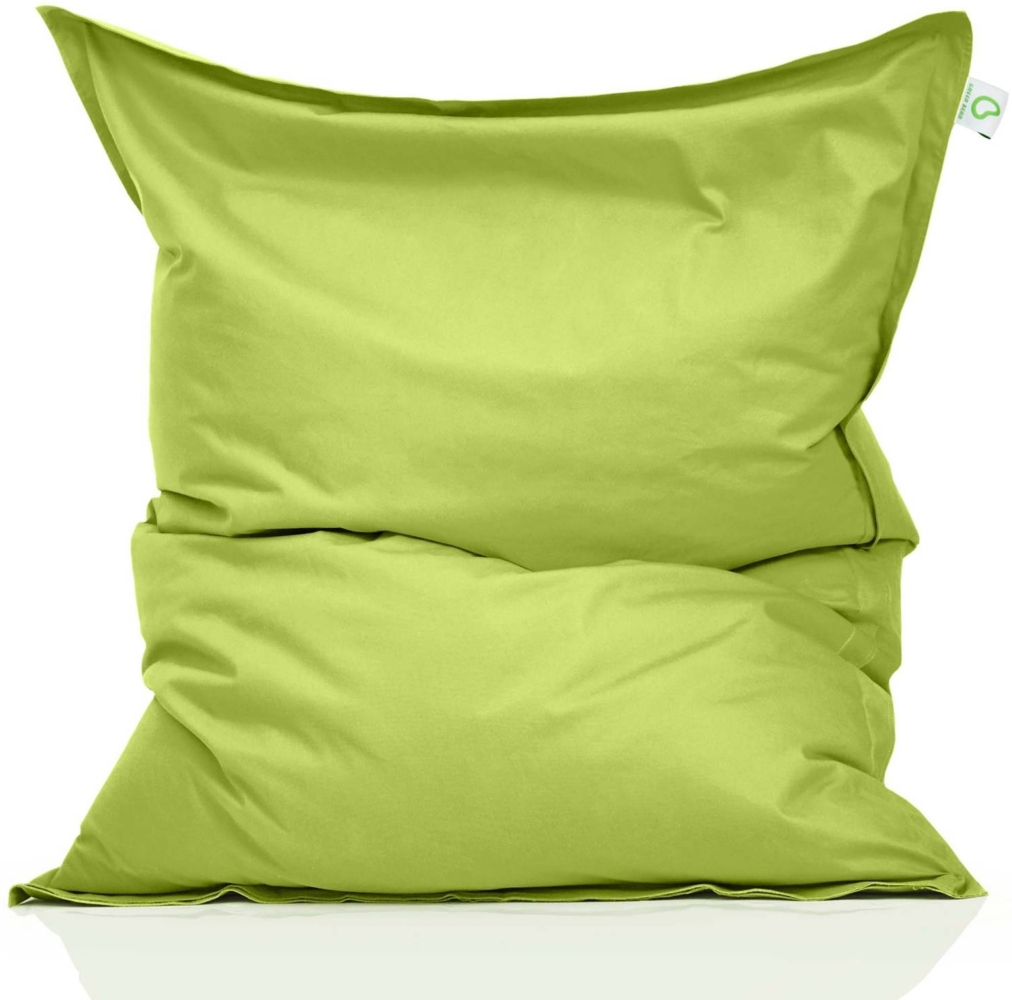 Green Bean® Sitzsack, waschbar, Polyester-PVC-Stoff, Apfelgrün, 140x180 cm, 380 Liter Bild 1