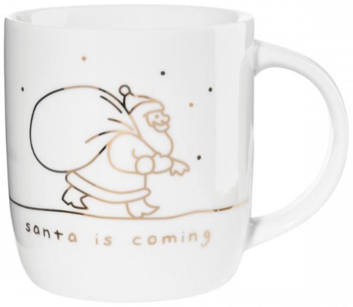 ASA Selection linia Henkelbecher Santa Is Coming, Kaffeetasse, Becher, Kaffee Tasse, Tee, Fine Bone China, Weiß Glänzend, 350 ml, 18065414 Bild 1