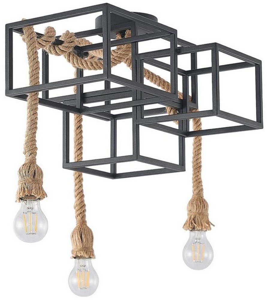 Lucande Deckenleuchten Andrik, Metall, Schwarz IP20, 3x60 W Bild 1