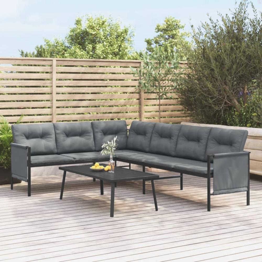 vidaXL 2-tlg. Garten-Lounge-Set Anthrazit Stahl 3187261 Bild 1