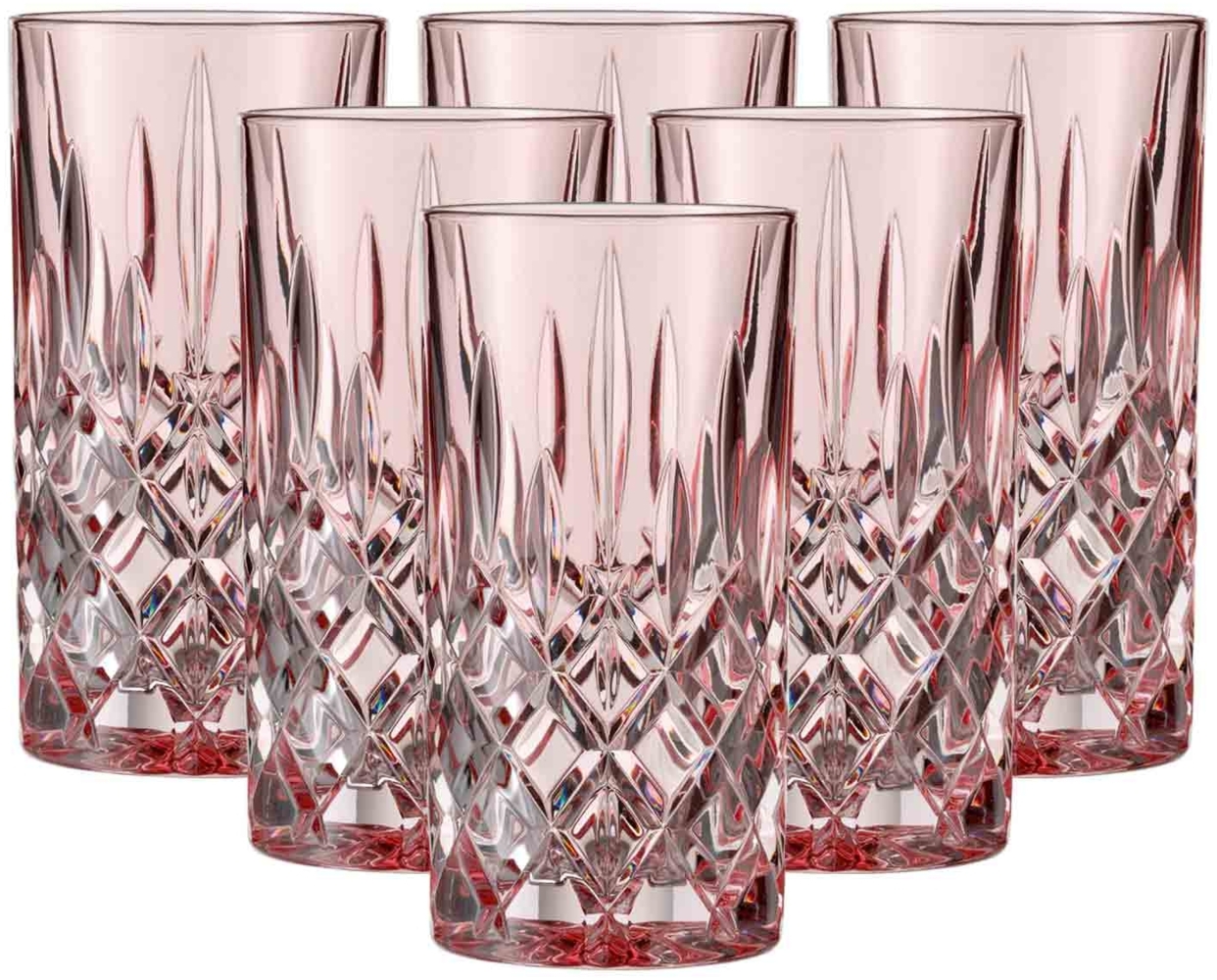 Nachtmann Noblesse Colors Longdrinkglas 395 ml 6er Set - Rosé Bild 1
