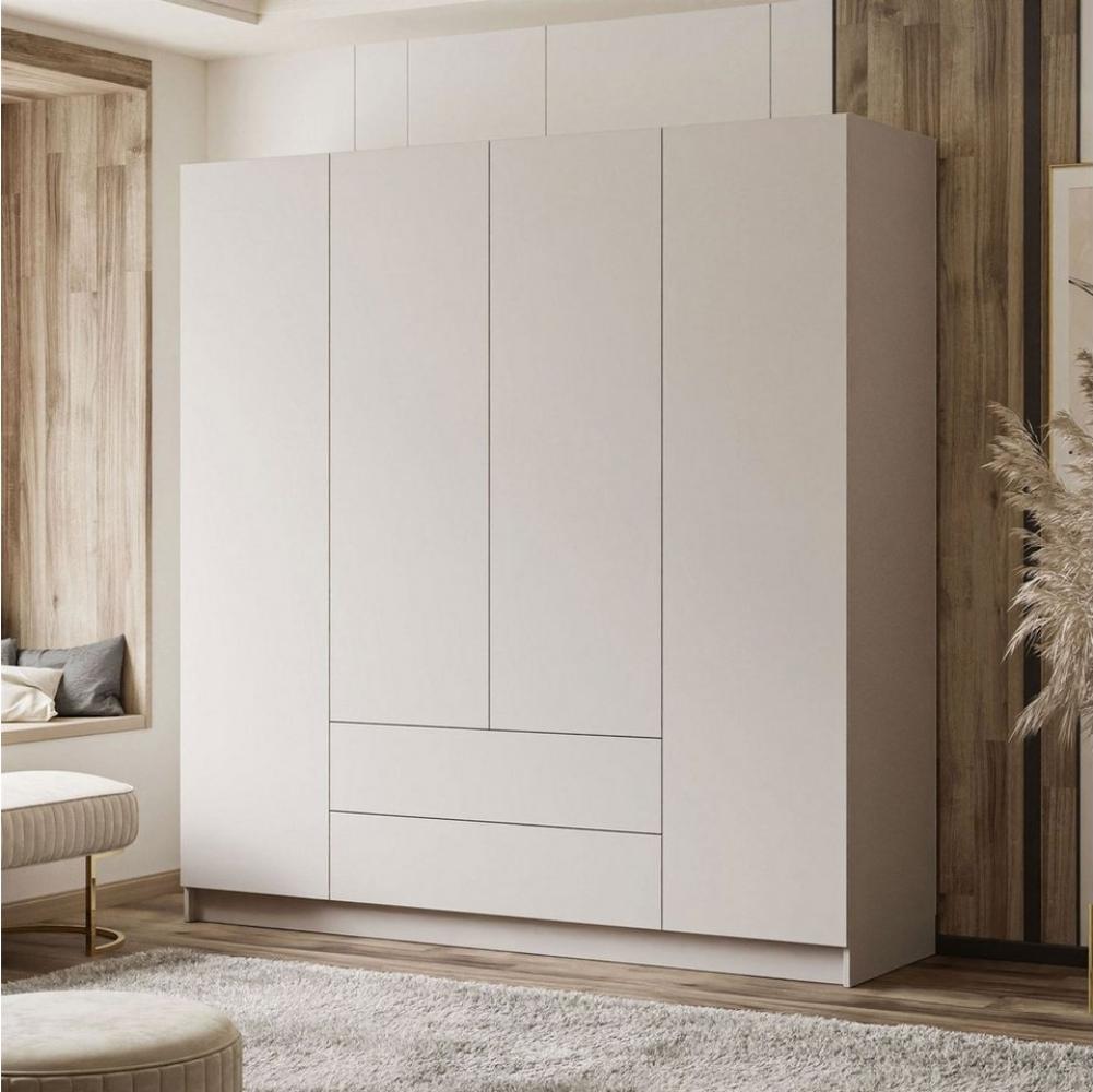 Lookway Kleiderschrank AUREL 4D2SZ KASCHMIR mit Spiegel und Schubladen Bild 1