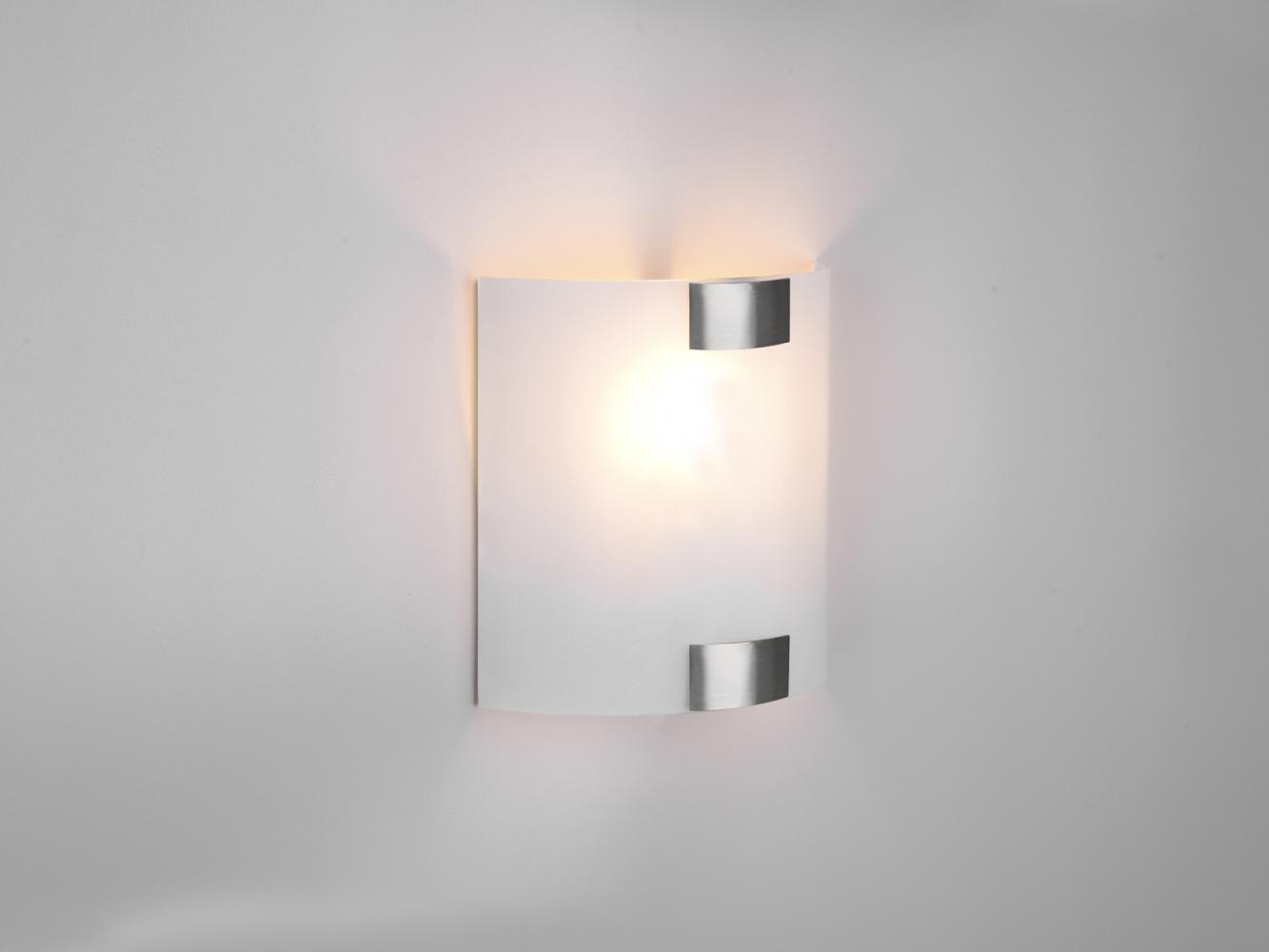 TRIO Leuchten LED Wandleuchte, LED wechselbar, Warmweiß, flach Lampenschirm-e Glas für Treppenaufgang Designklassiker, Ø20cm Bild 1